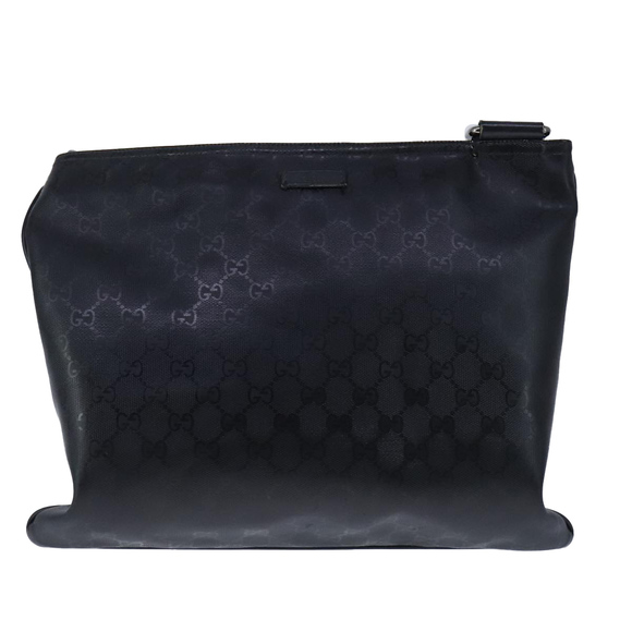 GUCCI GG implementation Shoulder Bag Silver Black 201446 Auth yk16256 - Picture 13 of 16